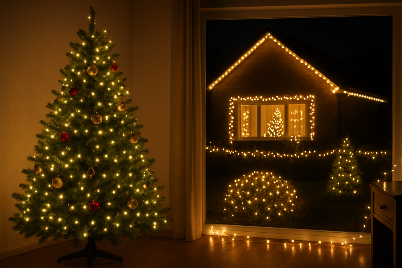 Hány méternyi égőre van szükséged egy karácsonyfához, tetőhöz vagy kerthez?