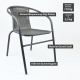 Kerti bisztrószék egymásba rakható szürke