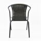 Kerti bisztrószék egymásba rakható szürke