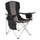 Összecsukható kempingszék XL hűtőtáskával fekete/szürke