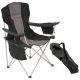 Összecsukható kempingszék XL hűtőtáskával fekete/szürke