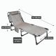 Összecsukható napozóágy 189,5 x 58,5 x 33,5 cm szürke