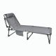 Összecsukható nyugágy párnával 189 x 63 x 34 cm szürke