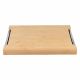 Bambusz vágódeszka alumínium csepptálca 40 x 29 x 3,5 cm