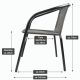 Kerti bisztrószék egymásba rakható sötétszürke