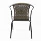 Kerti bisztrószék egymásba rakható sötétszürke