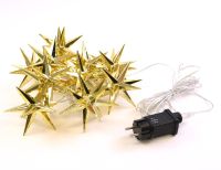 LED fénylánc 10 LED csillagok 12 cm meleg fehér