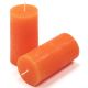 Rusztikus gyertya készlet 10 cm Ø 5 cm  8 db narancssárga
