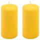 Gyertya készlet 15 cm Ø 7,5 cm 2 db sárga