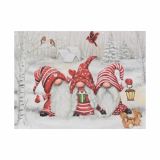 Fali kép Téli törpék LED 30 x 40 cm