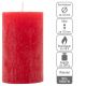 Rusztikus gyertya készlet 11,5 cm Ø 6,8 cm 6 db piros
