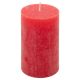 Rusztikus gyertya készlet 11,5 cm Ø 6,8 cm 6 db piros