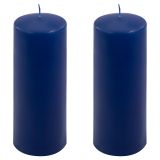 Gyertya készlet 20 cm  Ø 7,5 cm 2 db kék