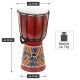 Gyermek Djembe dob teknős kézzel készített 30 cm