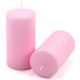 Gyertya készlet 15 cm Ø 7,5 cm 2 db rózsaszín