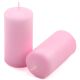 Oszlopos gyertya készlet 10 cm Ø 5 cm 16 db rózsaszín
