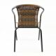 Kerti bisztró szék szett egymásra rakható  2 db barna