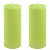 Gyertya készlet 25 cm Ø 10 cm 2 db világoszöld