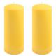 Gyertyakészlet 25 cm Ø 10 cm  2 db sárga