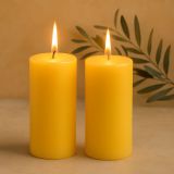 Gyertyakészlet 25 cm Ø 10 cm  2 db sárga