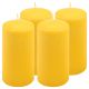 Gyertya készlet 15 cm Ø 7,5 cm  4 db sárga