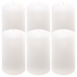Rusztikus gyertya készlet 11,5 cm Ø 6,8 cm 6 db fehér