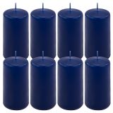 Gyertya készlet 10 cm Ø 5 cm 8 db kék