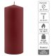 Gyertya készlet 25 cm Ø 10 cm  2 db bordó
