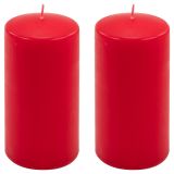 Gyertya készlet 15 cm Ø 7,5 cm 2 db piros