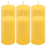 Gyertya készlet 11,5 cm Ø 6 cm 6 db sárga