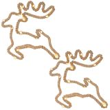 Karácsonyi dekoráció rénszarvas 28x29 cm 20 LED fehér 2 db