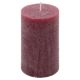 Rusztikus gyertya készlet 11,5 cm Ø 6,8 cm 12 db bordó