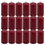 Gyertya készlet 11,5 cm Ø 6 cm 18 db bordó