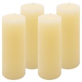 Rusztikus gyertya készlet 20 cm Ø 7,5 cm 4 db krém