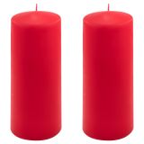 Gyertya készlet 20 cm Ø 7,5 cm 2 db piros