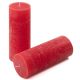Rusztikus gyertya készlet  20 cm Ø 7,5 cm 6 db piros