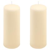 Gyertya készlet 20 cm Ø 7,5 cm  2 db krém