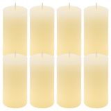 Rusztikus gyertya készlet 10 cm Ø 5 cm 8 db krém