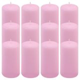 Gyertya készlet 11,5 cm Ø 6 cm 12 db rózsaszín