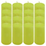 Gyertya készlet 10 cm Ø 5 cm 16 db világoszöld