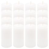 Rusztikus gyertya készlet 10 cm Ø 5 cm 16 db fehér