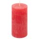 Rusztikus gyertya készlet 10 cm Ø 5 cm  8 db piros