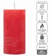 Rusztikus gyertya készlet 10 cm Ø 5 cm  8 db piros