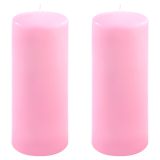 Gyertya készlet 25 cm Ø 10 cm  2 db rózsaszín