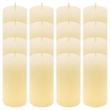 Rusztikus gyertya készlet 10 cm Ø 5 cm 16 db krém