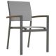 Kerti szék 86,5 x 57 x 57,5 cm egymásba rakható antracit