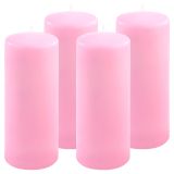 Gyertya készlet 25 cm Ø 10 cm 4 db rózsaszín