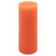 Rusztikus gyertya készlet  20 cm Ø 7,5 cm 2 db narancssárga