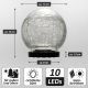 Napelemes világító üveggömb 10 LED többszínű 11 cm