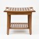 DIVERO Szék tartóval tömör teak 47,2 x 33,5 x 56 cm